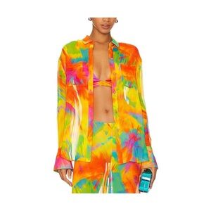 SER.O.YA WILLOW SILK CHIFFON BLOUSE